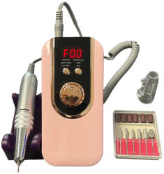  Akkumulátoros Profi Műköröm Csiszológép 30000rpm-pink (bq520p)