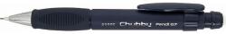 Creion mecanic PENAC Chubby, rubber grip, 0.7mm, con si varf metalic, radiera retractabila, negru (P-MP0407-BK)