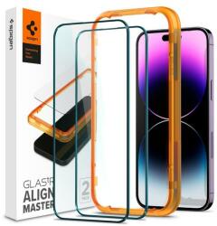 Spigen AlignMaster GLAS. tR Full Cover Apple iPhone 14 Pro Max kijelzővédő fólia fekete kerettel 2db (AGL05204) (AGL05204) - notebook-alkatresz