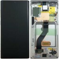 Samsung GH82-20818B Gyári Samsung Galaxy Note10 OLED kijelző érintővel Fehér kerettel előlap (GH82-20818B)
