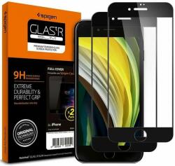 Spigen GLAS. tR Slim Full Cover Apple iPhone SE (2020)/8/7 kijelzővédő fekete kerettel, 2db (AGL01315) (AGL01315) - notebook-alkatresz