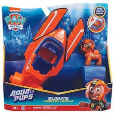 Spin Master Figurina Paw Patrol, Aqua Pups, Vehicul Homar si figurina Zuma (20139012)