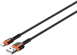 LDNIO LS531 USB - Micro USB 1m kábel (szürke-narancs) - szalaialkatreszek