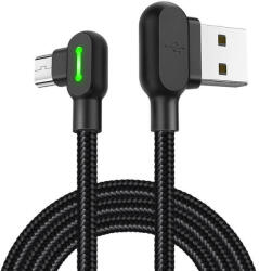Mcdodo CA-5772 LED szögű USB-Micro USB kábel, 1, 8 m (fekete)