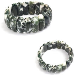  Bratara din Agata Muschi Naturala - Diametru 58 mm, Perna - 10-11 x 25 mm