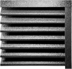 Top Profil Sistem Panou gard jaluzea Piramida Ral 9005 Negru Structurat 2000 mm 0.84m (16740)