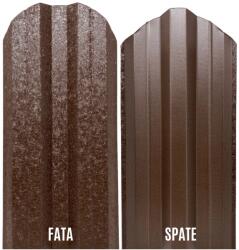 TTC Set 25 Buc Sipca Metalica Gard Maro Mat Structurat, Otel Calitate Premium, Grosime 0.5 mm, Latime 115 mm - Lungime 1400 mm