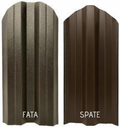 TTC Set 25 Buc Sipca Metalica Gard Maro Inchis Mat, Otel Calitate Premium, Grosime 0.45 mm, Latime 115 mm - Lungime 2000 mm