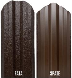 TTC Set 25 Buc Sipca Metalica Gard Maro Inchis Mat Structurat, Otel Calitate Premium, Grosime 0.5 mm, Latime 115 mm - Lungime 1500 mm