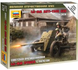 Zvezda Soviet Gun 45mm 1:72 (6112)