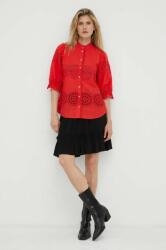 Bruuns Bazaar pamut ing női, állógalléros, piros, regular - piros 34