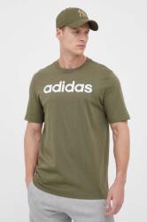 Adidas pamut póló zöld, nyomott mintás - zöld S