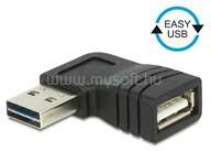 Delock EASY-USB 2.0-A apa > USB 2.0-A anya bal/jobb forgatott adapter (DL65522) (DL65522)