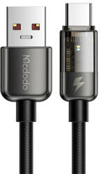 Mcdodo Cablu de date Mcdodo CA-3150, USB/USB-C, 66W / 100W, 6A, 1.2m, Indicator LED, Negru (CA-3150)