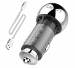 LDNIO C1 autós töltő USB-A + USB-C hálozati töltő +Lightning kábel (5905316142404)