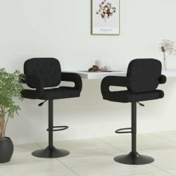 vidaXL Scaune de bar, 2 buc. , negru, material textil (335623)
