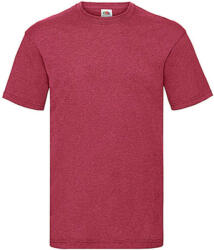 Fruit of the Loom Férfi póló Rövid ujjú Fruit of the Loom Valueweight Tee - S, Vintage Heather Piros