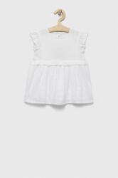 United Colors of Benetton rochie bebe culoarea alb, mini, evazati PPYX-SUG080_00X