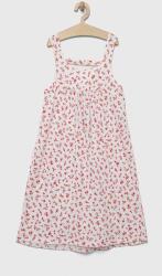 United Colors of Benetton rochie din bumbac pentru copii culoarea alb, midi, evazati PPYX-SUG07S_00X