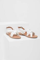 Answear Lab sandale de piele femei, culoarea alb BPYX-OBD050_00X