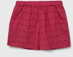 Sisley pantaloni scurți din bumbac pentru copii culoarea roz, neted PPYX-SZG04M_43X