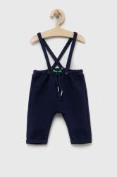 Benetton pantaloni bebe culoarea albastru marin, neted PPYX-SPK01Y_59X