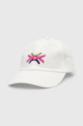 United Colors of Benetton șapcă din bumbac pentru copii culoarea alb, cu imprimeu PPYX-CAK020_00X
