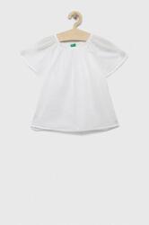 Benetton bluza de bumbac pentru copii culoarea alb PPYX-BDG01F_00X