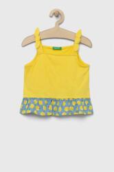 Benetton bluza de bumbac pentru copii culoarea galben, modelator PPYX-BDG012_18X