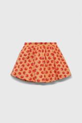 Benetton fusta din bumbac pentru copii culoarea portocaliu, mini, evazati PPYX-SDG015_22X