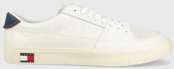 Tommy Jeans sneakers din piele TOMMY JEANS VULCANIZED ESS culoarea alb, EM0EM01106 PPYX-OBM2E7_00X
