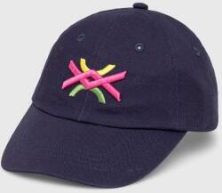 United Colors of Benetton șapcă din bumbac pentru copii culoarea albastru marin, cu imprimeu PPYX-CAK020_59X