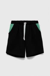 United Colors of Benetton pantaloni scurți din bumbac pentru copii culoarea negru, modelator, talie reglabila PPYX-SZK010_99X
