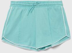 United Colors of Benetton pantaloni scurți din bumbac pentru copii culoarea turcoaz, neted PPYX-SZK00W_65X