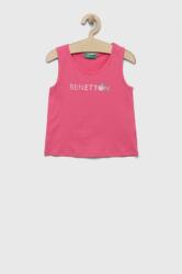 Benetton top din bumbac pentru copii culoarea roz PPYX-TSG08I_30X