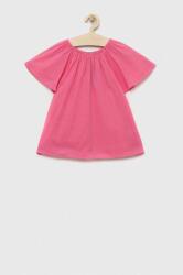 Benetton bluza de bumbac pentru copii culoarea roz PPYX-BDG01F_43X
