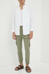 DRYKORN pantaloni de bumbac culoarea verde, cu fason cargo PPYX-SPM095_81X