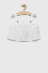 Benetton bluza de bumbac pentru copii culoarea alb, neted PPYX-BDG01G_00X