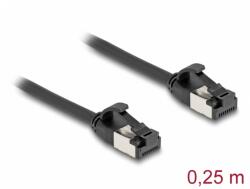 Delock Cablu de retea RJ45 FTP Cat. 8.1 flexibil 0.25m Negru, Delock 80181 (80181)