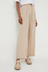 Answear Lab pantaloni femei, culoarea bej, drept, high waist BBYX-SPD06T_80X