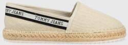 Tommy Jeans espadrile TJW FLATFORM WEBBING culoarea bej, EN0EN02362 9BYX-OBD06R_01X
