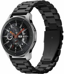 TKG Huawei Watch GT / GT2 / GT2 Pro (46 mm) okosóra fémszíj - Spigen Modern Fit fekete fémszíj (22 mm szíj szélesség)