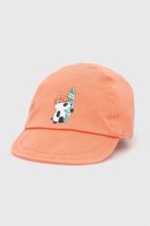 United Colors of Benetton șapcă din bumbac pentru copii culoarea portocaliu, cu imprimeu PPYX-CAK023_23X