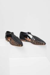Answear Lab sandale de piele femei, culoarea negru BPYX-OBD055_99X