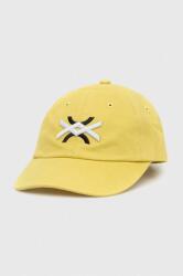 United Colors of Benetton șapcă din bumbac pentru copii culoarea galben, cu imprimeu PPYX-CAK020_11X