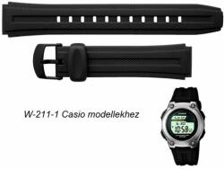 Casio W-211-1 Casio fekete műanyag szíj (Casio szíj W-211-1)