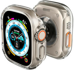 Apple Watch Ultra (49 mm), Műanyag védőkeret, szíj nélkül, Spigen Thin Fit, átlátszó - tok-shop