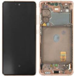 Samsung GH82-24214F Gyári Samsung Galaxy S20 FE 5G OLED kijelző érintővel Narancs kerettel előlap (GH82-24214F)
