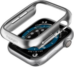 Apple Watch 4-6, SE (44mm), Műanyag védőkeret, szíj nélkül, Spigen Thin Fit, szürke - tok-shop