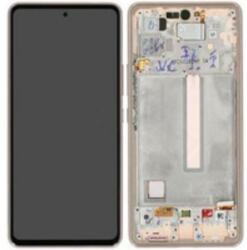 Samsung GH82-28024D Gyári Samsung Galaxy A53 5G OLED kijelző érintővel Barack kerettel előlap (GH82-28024D)